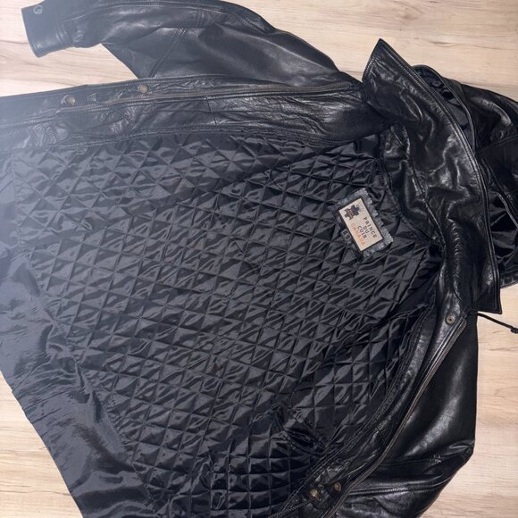 Vintage Black Genuine Leather Prince du Cuir Jacket S - Picture 8 of 11
